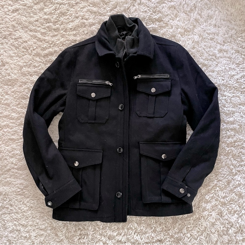 Michael Kors Mens 2 in 1 Wool Coat